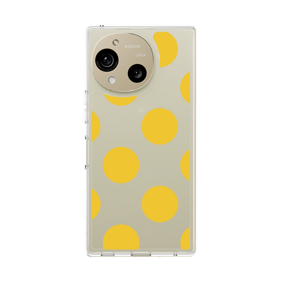 スリムプロテクションケース［ シンプルドット - Yellow ］