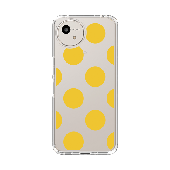 スリムプロテクションケース［ シンプルドット - Yellow ］