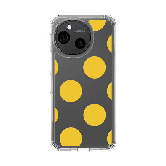 スリムプロテクションケース［ シンプルドット - Yellow ］