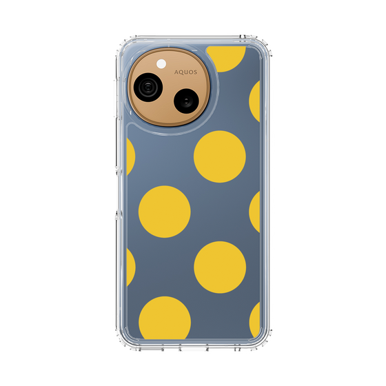 スリムプロテクションケース［ シンプルドット - Yellow ］