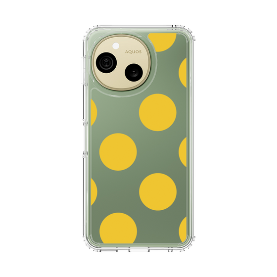スリムプロテクションケース［ シンプルドット - Yellow ］