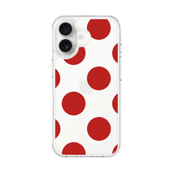 スリムプロテクションケース［ シンプルドット - Red ］