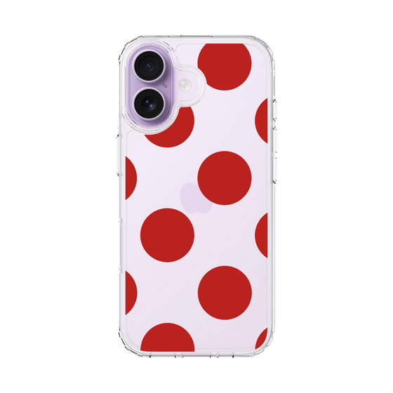 スリムプロテクションケース［ シンプルドット - Red ］