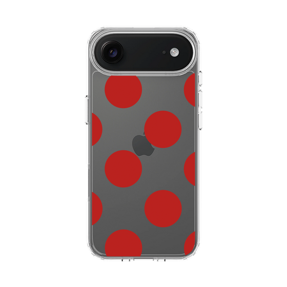 スリムプロテクションケース［ シンプルドット - Red ］