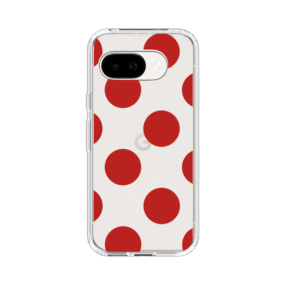 スリムプロテクションケース［ シンプルドット - Red ］