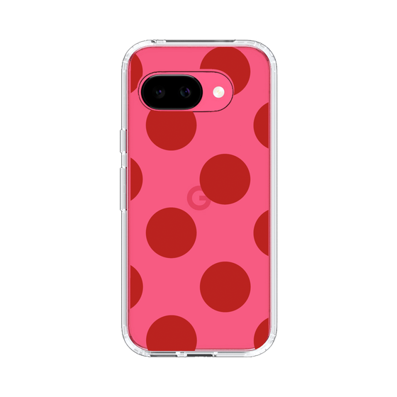 スリムプロテクションケース［ シンプルドット - Red ］