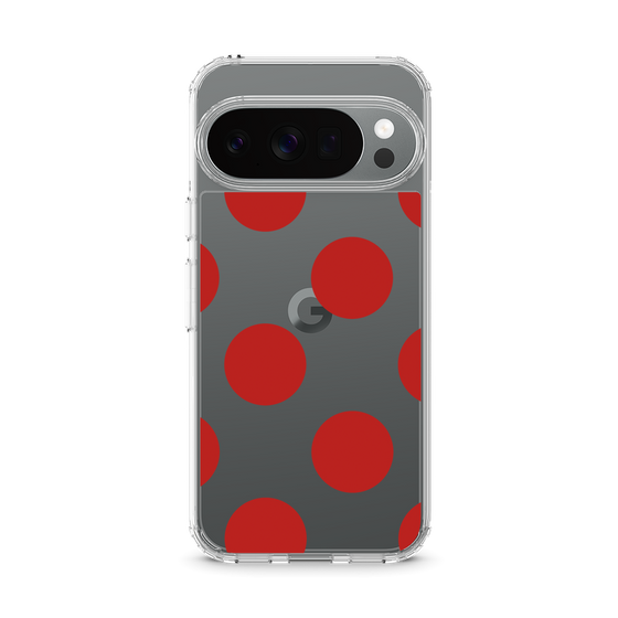 スリムプロテクションケース［ シンプルドット - Red ］