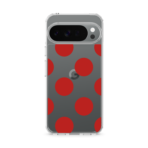 スリムプロテクションケース［ シンプルドット - Red ］