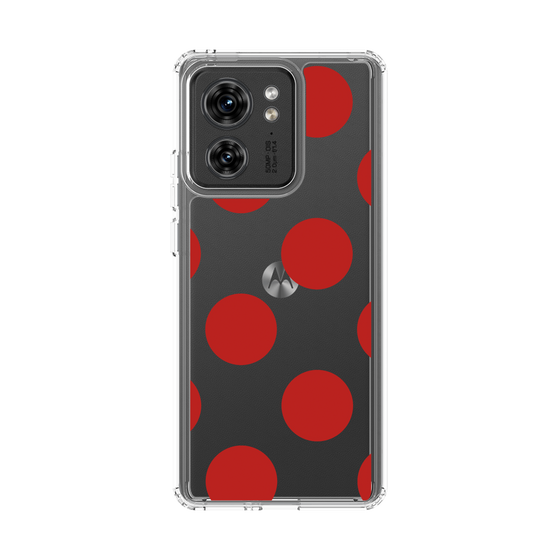 スリムプロテクションケース［ シンプルドット - Red ］