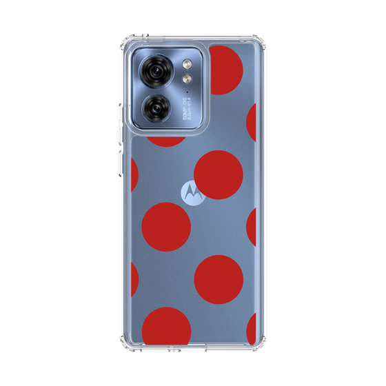 スリムプロテクションケース［ シンプルドット - Red ］