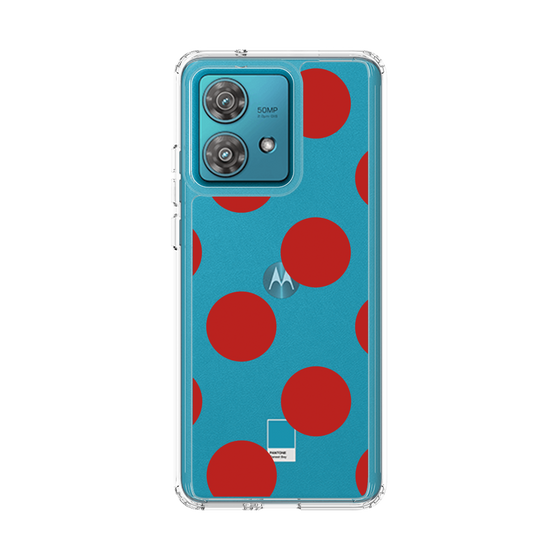 スリムプロテクションケース［ シンプルドット - Red ］