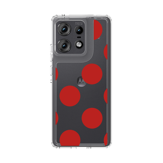 スリムプロテクションケース［ シンプルドット - Red ］