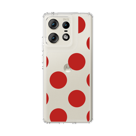 スリムプロテクションケース［ シンプルドット - Red ］
