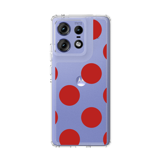 スリムプロテクションケース［ シンプルドット - Red ］