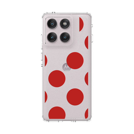 スリムプロテクションケース［ シンプルドット - Red ］