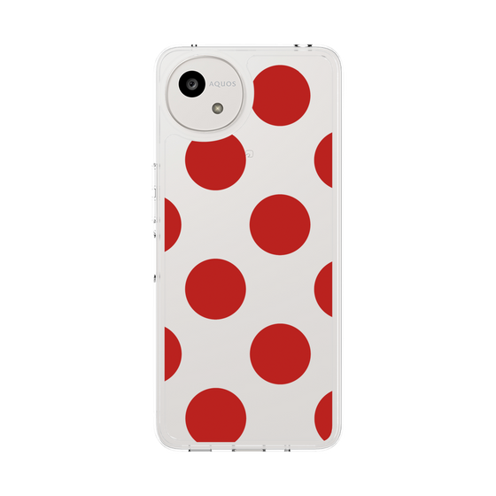 スリムプロテクションケース［ シンプルドット - Red ］