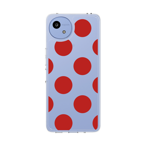 スリムプロテクションケース［ シンプルドット - Red ］
