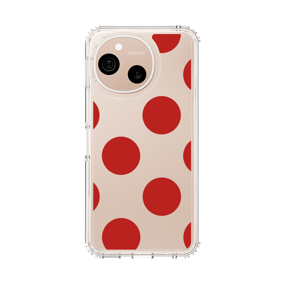 スリムプロテクションケース［ シンプルドット - Red ］