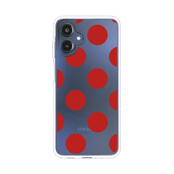 スリムプロテクションケース［ シンプルドット - Red ］