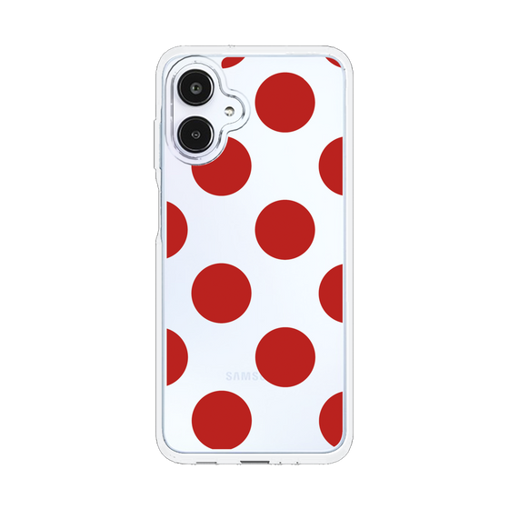 スリムプロテクションケース［ シンプルドット - Red ］