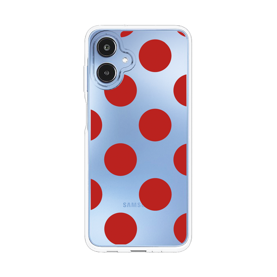 スリムプロテクションケース［ シンプルドット - Red ］