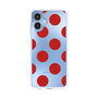 スリムプロテクションケース［ シンプルドット - Red ］