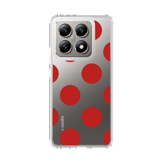 スリムプロテクションケース［ シンプルドット - Red ］