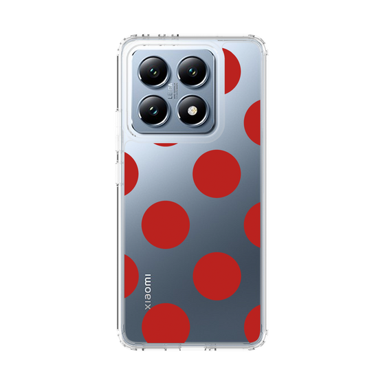 スリムプロテクションケース［ シンプルドット - Red ］