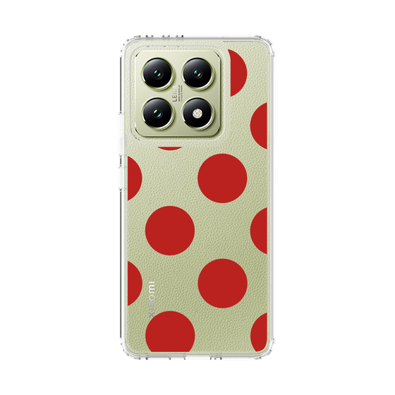 スリムプロテクションケース［ シンプルドット - Red ］