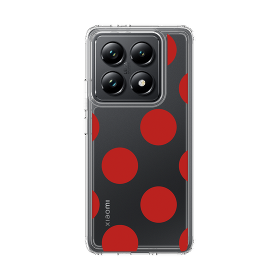スリムプロテクションケース［ シンプルドット - Red ］