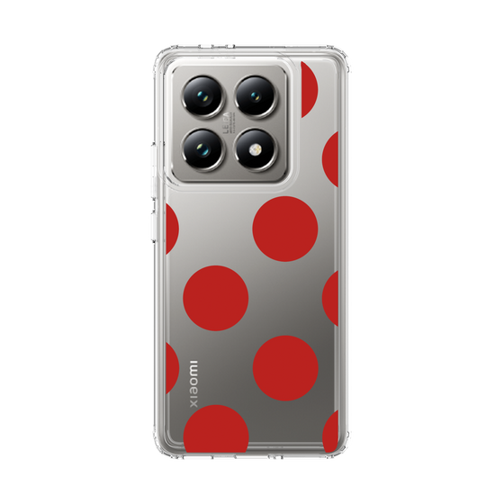スリムプロテクションケース［ シンプルドット - Red ］