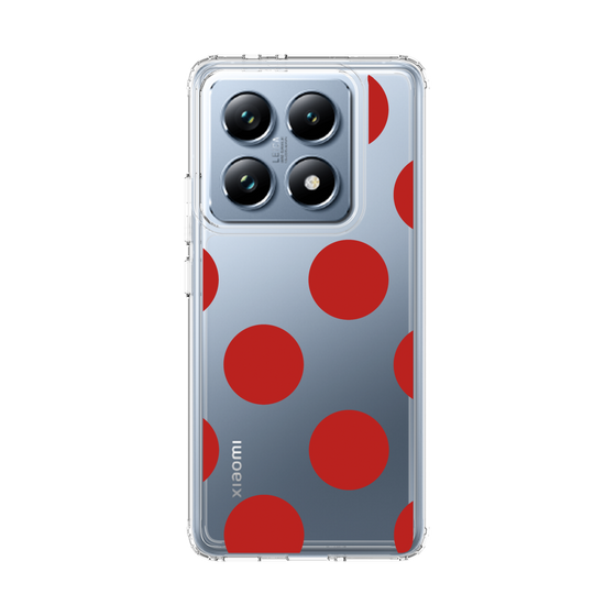 スリムプロテクションケース［ シンプルドット - Red ］
