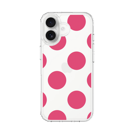 スリムプロテクションケース［ シンプルドット - Pink ］
