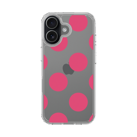 スリムプロテクションケース［ シンプルドット - Pink ］