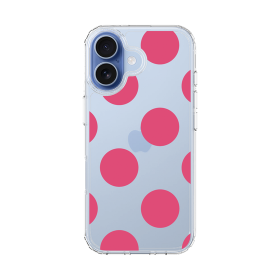 スリムプロテクションケース［ シンプルドット - Pink ］