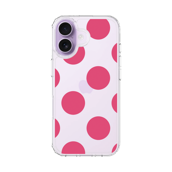 スリムプロテクションケース［ シンプルドット - Pink ］
