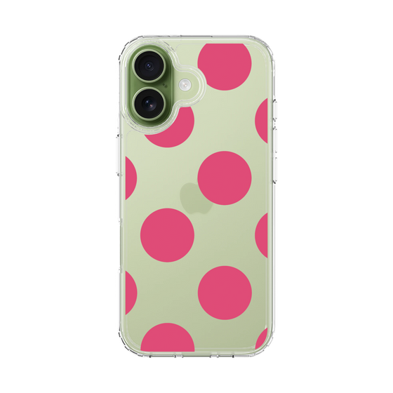 スリムプロテクションケース［ シンプルドット - Pink ］