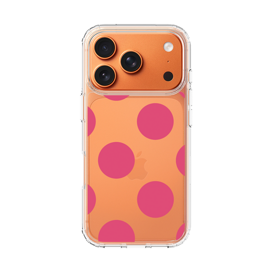 スリムプロテクションケース［ シンプルドット - Pink ］