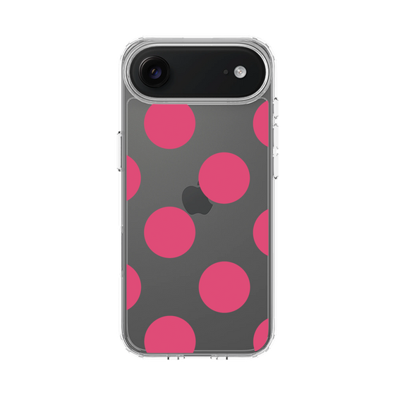 スリムプロテクションケース［ シンプルドット - Pink ］