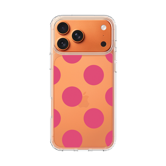 スリムプロテクションケース［ シンプルドット - Pink ］