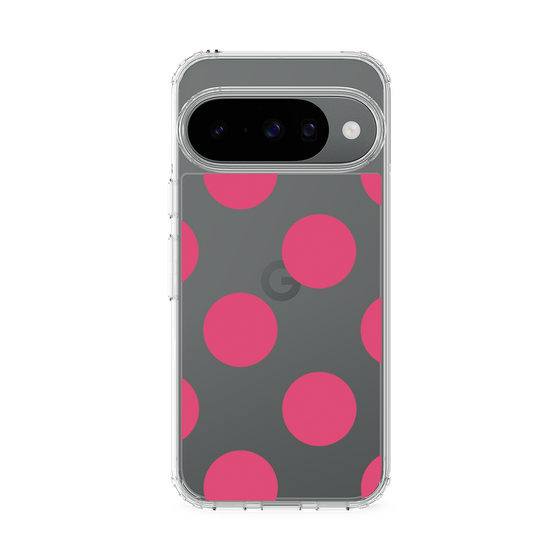 スリムプロテクションケース［ シンプルドット - Pink ］