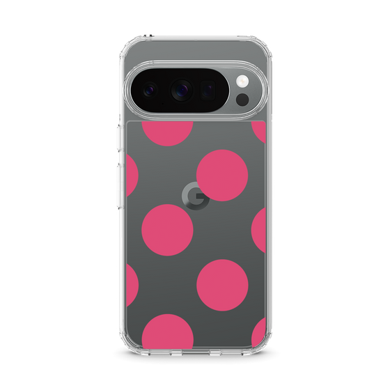 スリムプロテクションケース［ シンプルドット - Pink ］