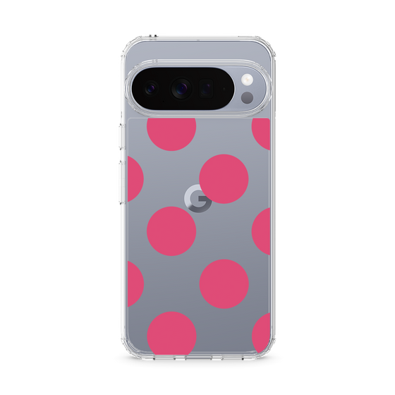 スリムプロテクションケース［ シンプルドット - Pink ］