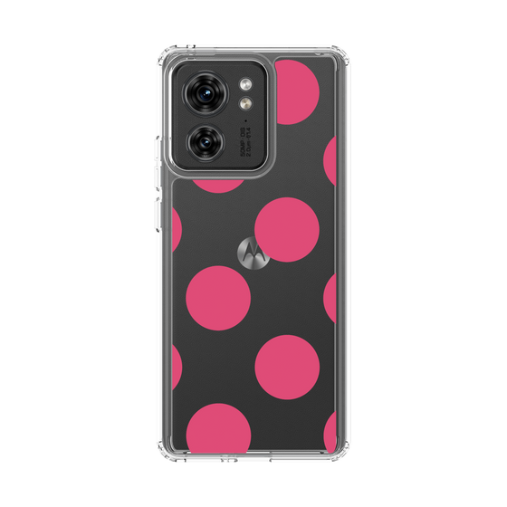 スリムプロテクションケース［ シンプルドット - Pink ］