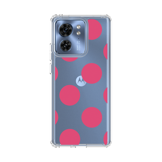 スリムプロテクションケース［ シンプルドット - Pink ］