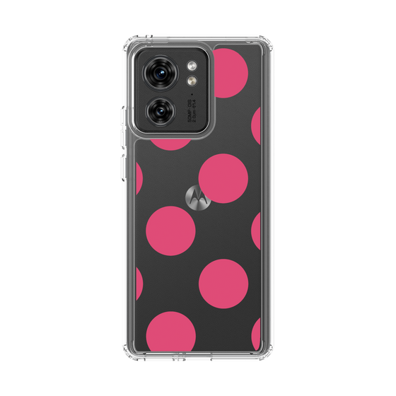 スリムプロテクションケース［ シンプルドット - Pink ］