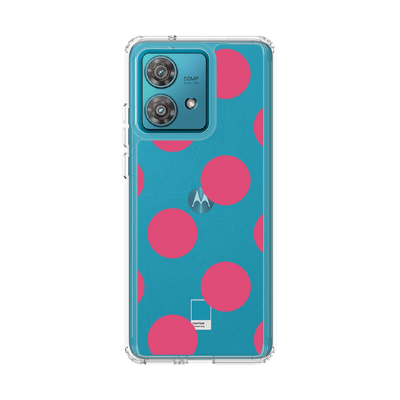 スリムプロテクションケース［ シンプルドット - Pink ］