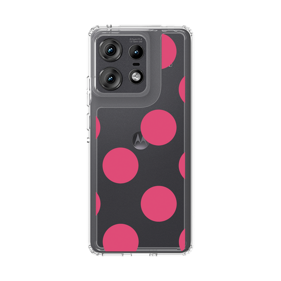 スリムプロテクションケース［ シンプルドット - Pink ］