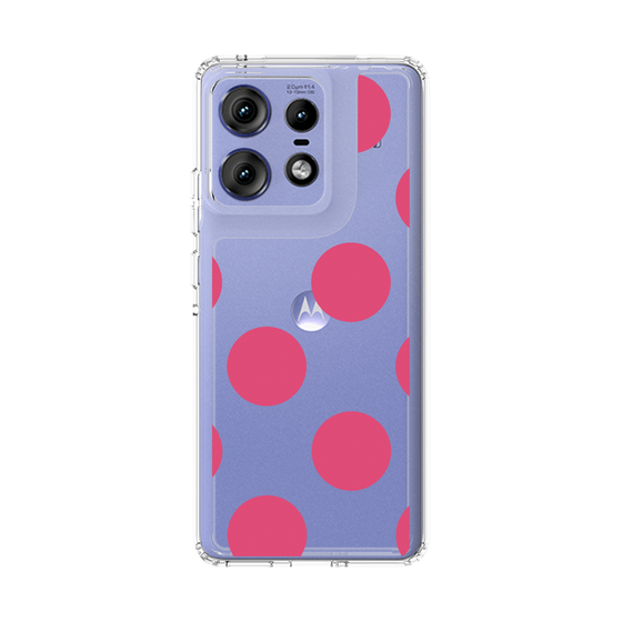 スリムプロテクションケース［ シンプルドット - Pink ］