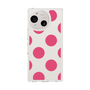 スリムプロテクションケース［ シンプルドット - Pink ］